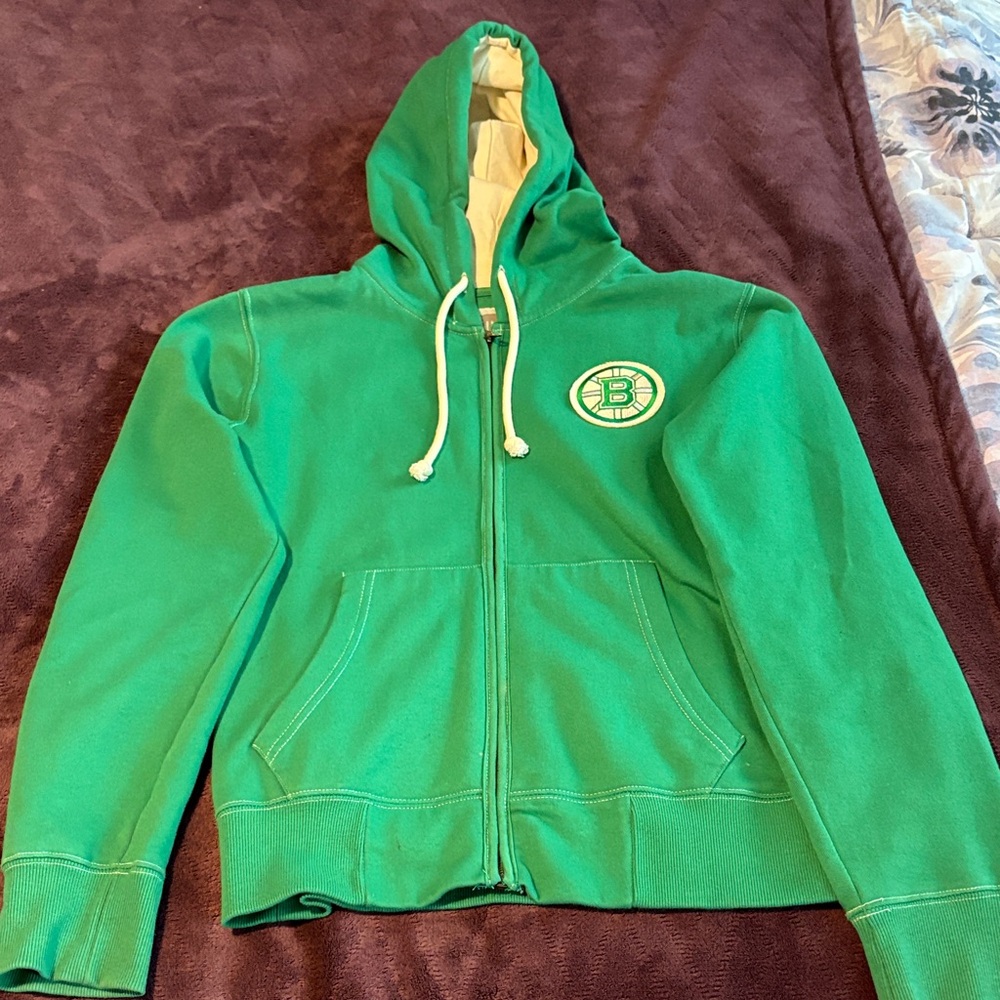 NHL Boston Bruins Kelly Green Zip-up Hoodie